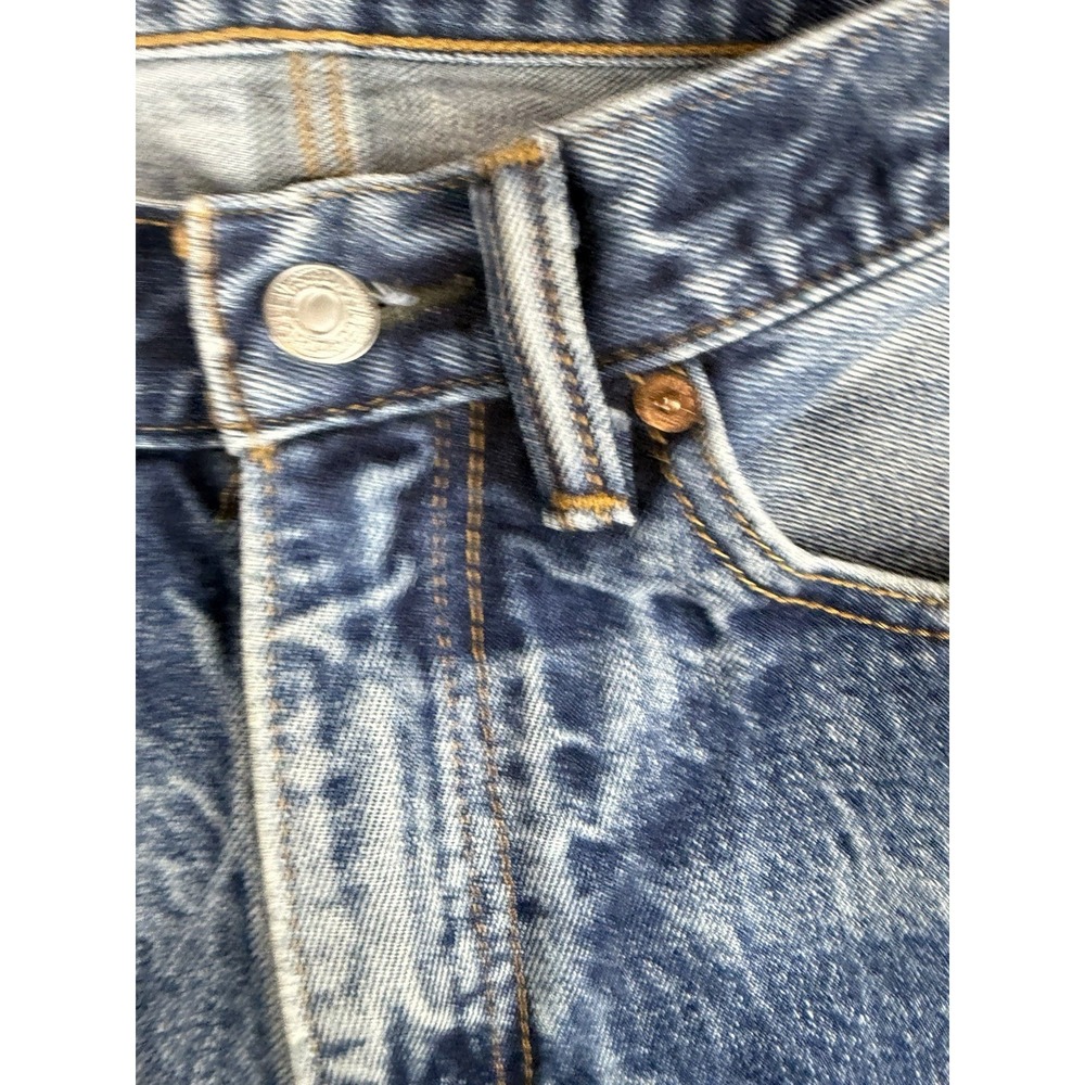 Y2K Levi's 505 Regular Fit Faded Distressed Denim Jeans W32 L31 - Picture 7 of 10